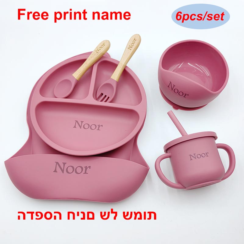 Baby Food Menu - 6 adet silikon sofra çocuklar için
