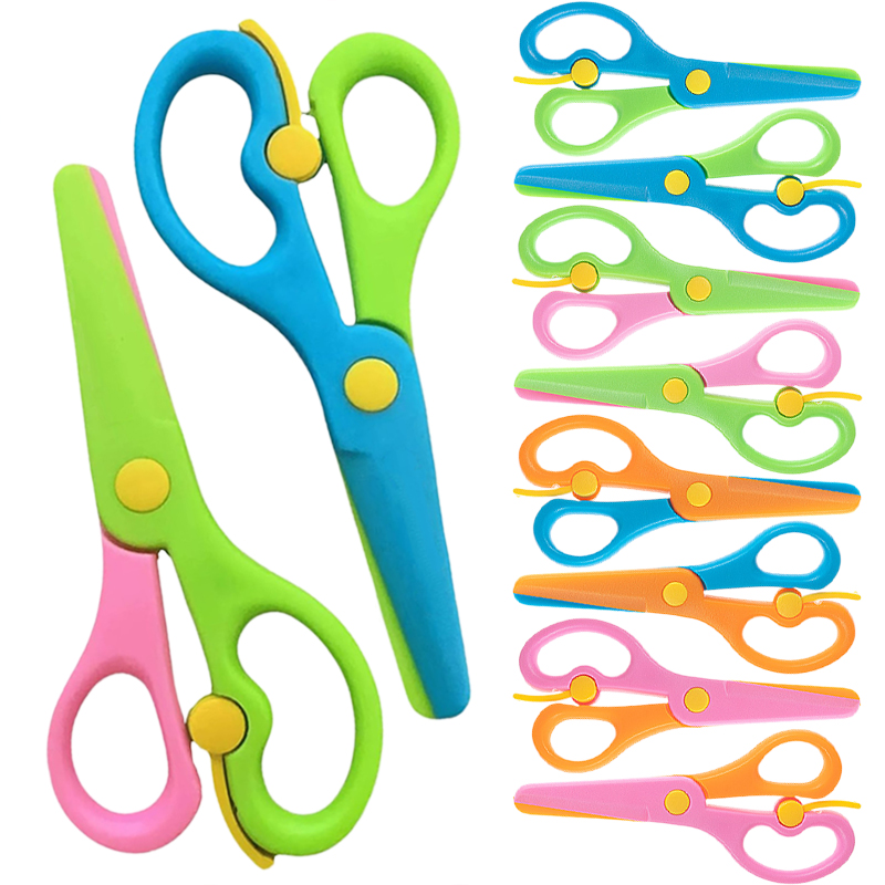 Baby Food Scissors - Plastik Makas Çift Renkli Ekleme El