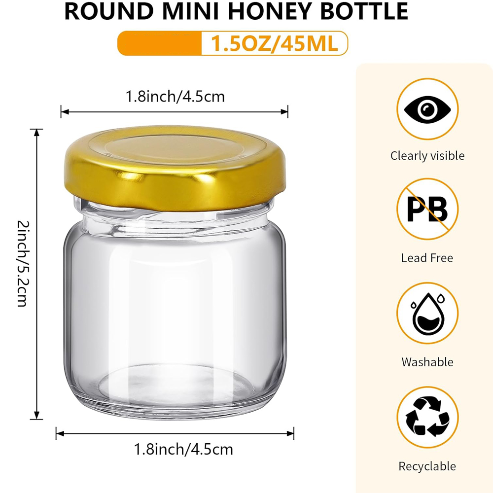 1.5 oz Yuvarlak Mini Şeffaf Ba - Baby Food Jars With Lids incelemesi ve fiyatı